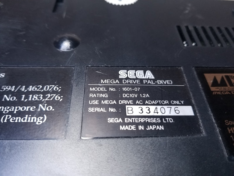 Sega 16-bit Mega Drive 1601-07 Game Console