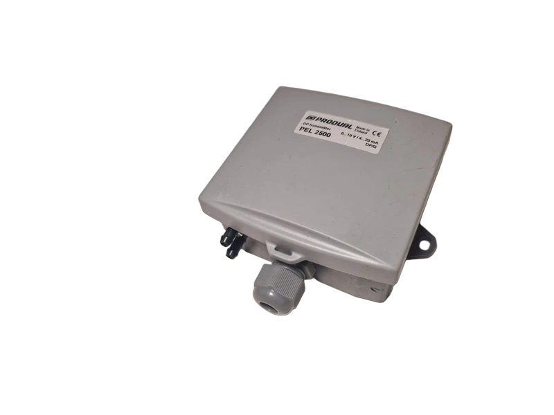 Produal PEL 2500 Differential pressure transmitter air with 8 different pressure ranges 0-10V