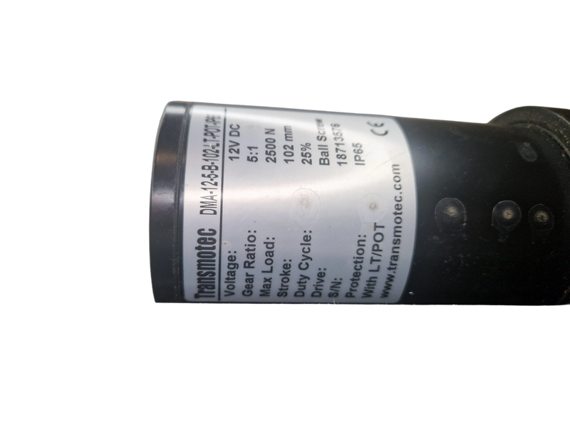transmotec Linear actuator 12VDC 2600N 28A DMA-12-5-B-102-LT-POT-IP65