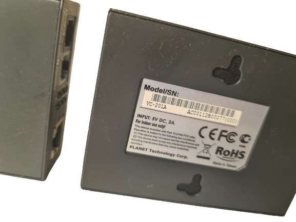 Planet VC-201A Ethernet Over VDSL2 Converter 5VDC-2A