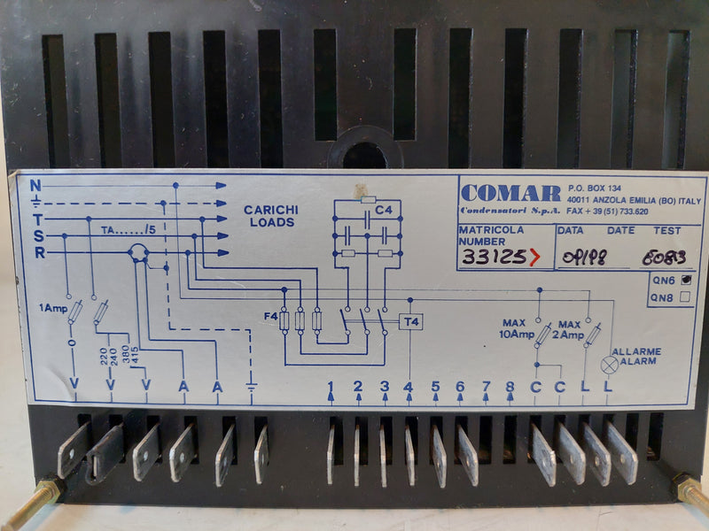 Comar QN6 Condensatori Reactive Power Regulator