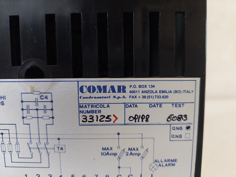 COMAR QN6 Condensatori REACTIVE POWER REGULATOR