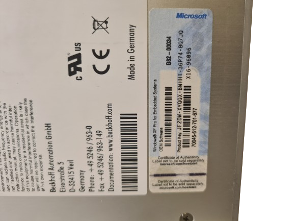 BECKHOFF C6920-0010 Control cabinet Industrial PC