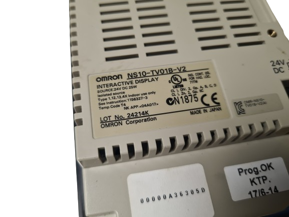 Omron NS10-TV01B-V1 Touch Screen HMI 10.4 inch 24 VDC 60MByte Memory