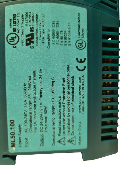 Puls ML50.100 DIN rail power supplies for 1-phase system 24 V 2.1 A