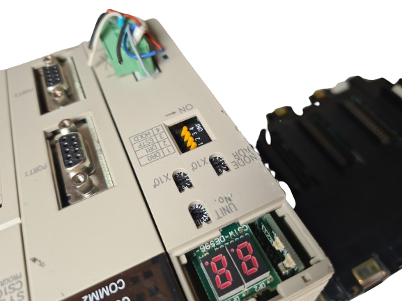 Omron sysmac CS1G-CPU43H programmable controller & C200HW-PA204 PLC power supply & CS1W-SCB21 Communication Module