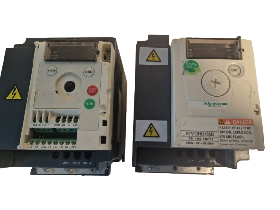 1x Schneider Electric ATV12HU15M2 variable speed drive With Heat Sink