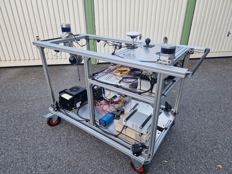 Extreme Autonomy Advanced Testing cart 6x LiDARs, 5x Radars, 4x Axis Cameras CANBus - Autonomous driving testing - ASK FOR A QUOTE