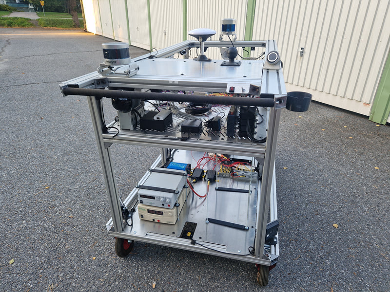 Extreme Autonomy Advanced Testing cart 6x LiDARs, 5x Radars, 4x Axis Cameras CANBus - Autonomous driving testing - ASK FOR A QUOTE
