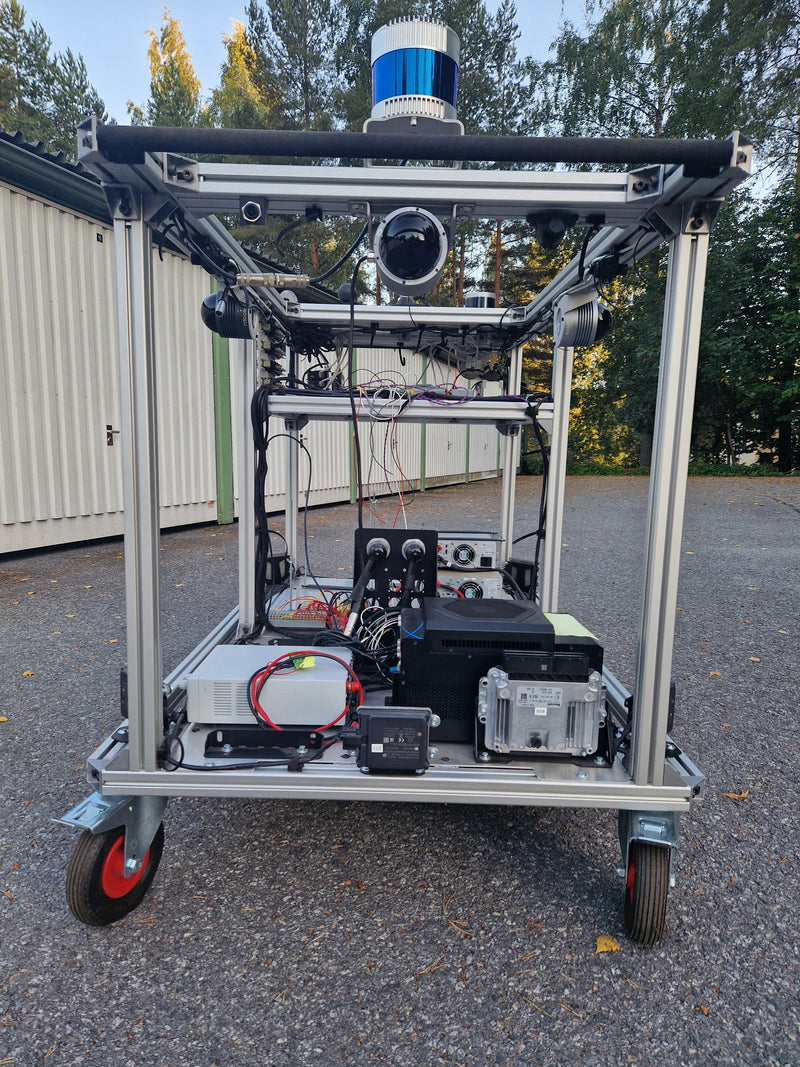 Extreme Autonomy Advanced Testing cart 6x LiDARs, 5x Radars, 4x Axis Cameras CANBus - Autonomous driving testing - ASK FOR A QUOTE