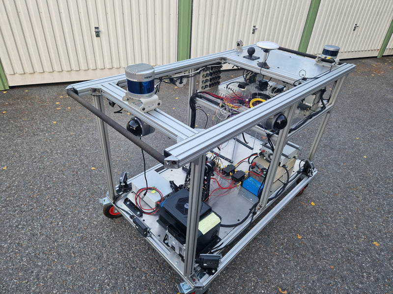 Extreme Autonomy Advanced Testing cart 6x LiDARs, 5x Radars, 4x Axis Cameras CANBus - Autonomous driving testing - ASK FOR A QUOTE
