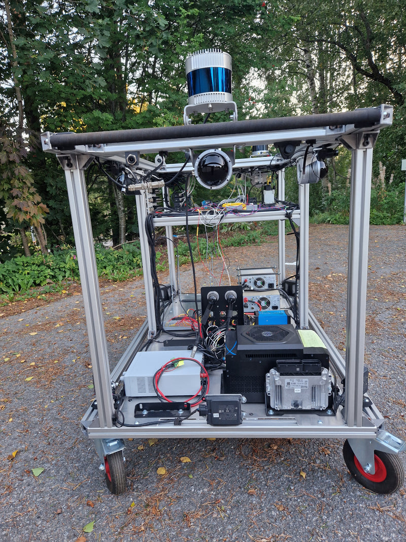 Extreme Autonomy Advanced Testing cart 6x LiDARs, 5x Radars, 4x Axis Cameras CANBus - Autonomous driving testing - ASK FOR A QUOTE