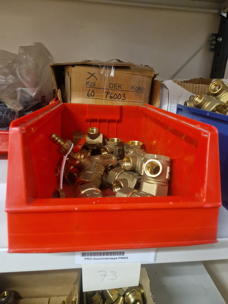 Brass Fittings Lot 14,000+ pcs | Messinkiosat Iso Erä | Jakotec | TA Hydronics (IMI) | Onnline, Merikarvian LVI-Tuote (MLVI) | Oras