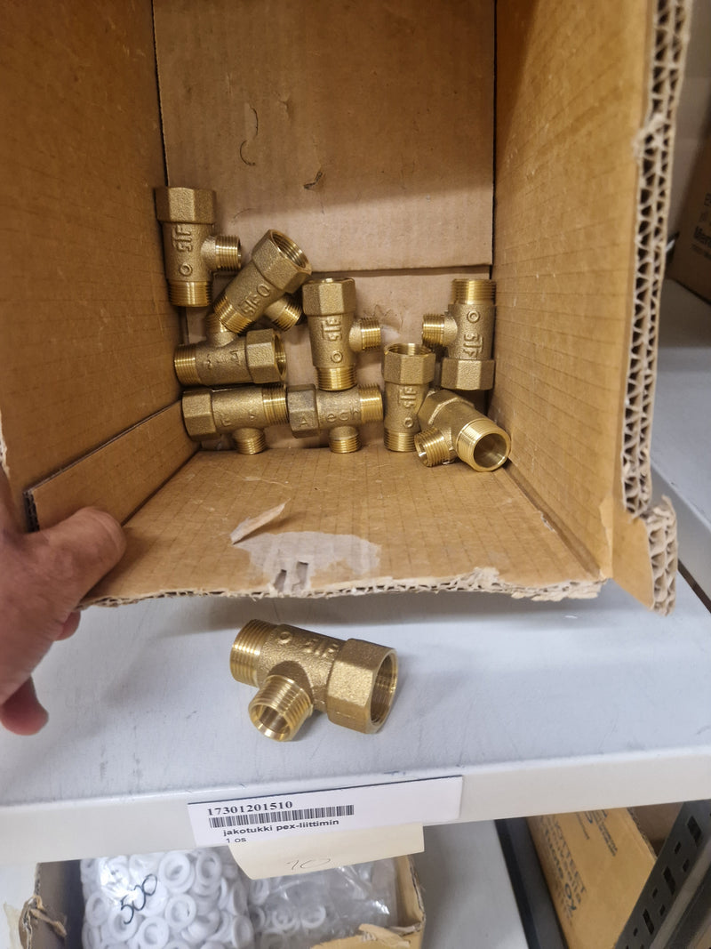 Brass Fittings Lot 14,000+ pcs | Messinkiosat Iso Erä | Jakotec | TA Hydronics (IMI) | Onnline, Merikarvian LVI-Tuote (MLVI) | Oras