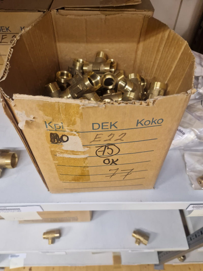 Brass Fittings Lot 14,000+ pcs | Messinkiosat Iso Erä | Jakotec | TA Hydronics (IMI) | Onnline, Merikarvian LVI-Tuote (MLVI) | Oras