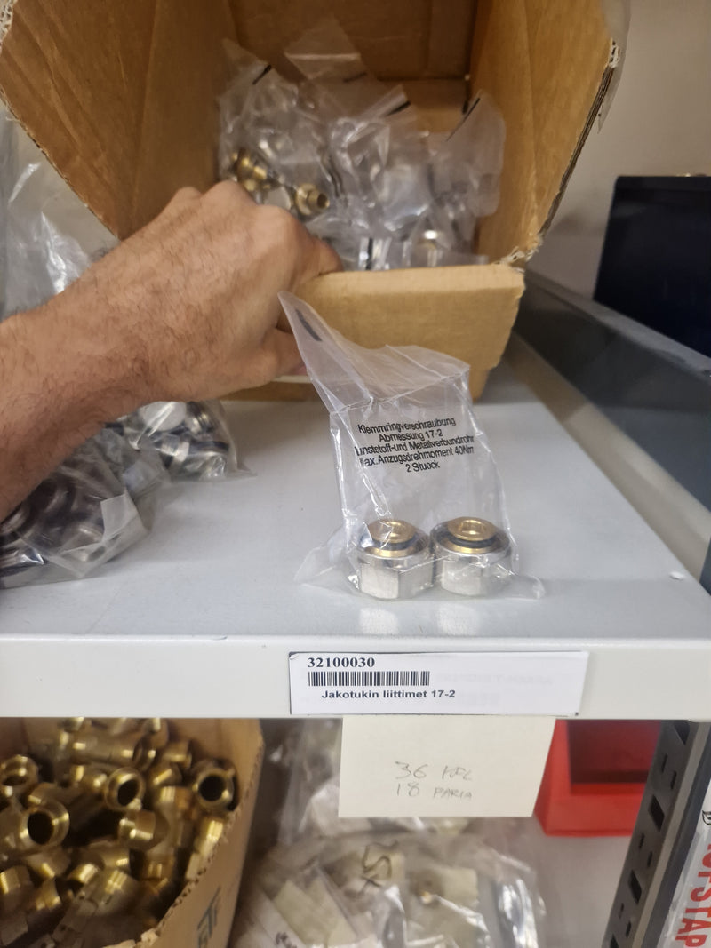 Brass Fittings Lot 14,000+ pcs | Messinkiosat Iso Erä | Jakotec | TA Hydronics (IMI) | Onnline, Merikarvian LVI-Tuote (MLVI) | Oras