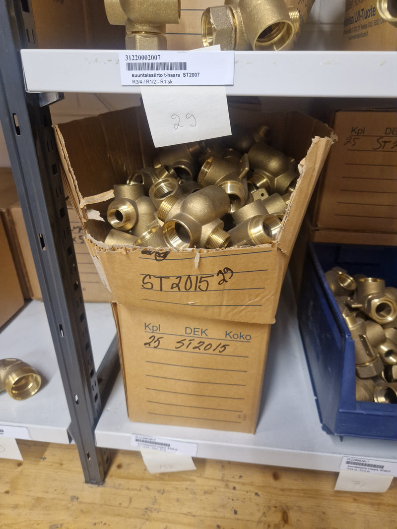 Brass Fittings Lot 14,000+ pcs | Messinkiosat Iso Erä | Jakotec | TA Hydronics (IMI) | Onnline, Merikarvian LVI-Tuote (MLVI) | Oras