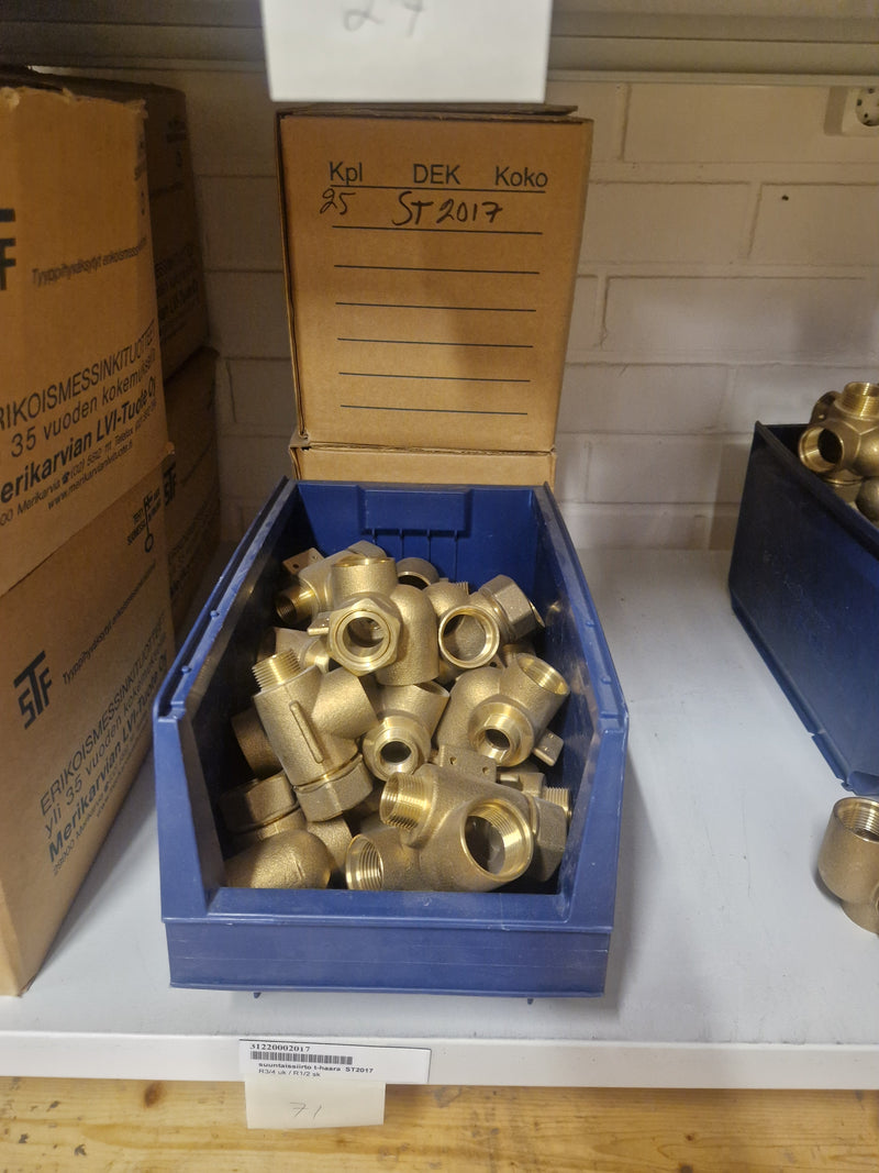 Brass Fittings Lot 14,000+ pcs | Messinkiosat Iso Erä | Jakotec | TA Hydronics (IMI) | Onnline, Merikarvian LVI-Tuote (MLVI) | Oras