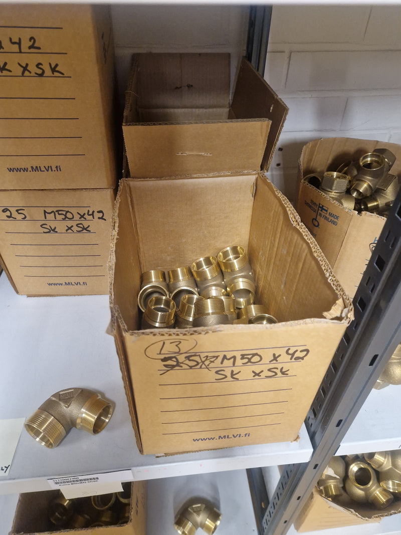 Brass Fittings Lot 14,000+ pcs | Messinkiosat Iso Erä | Jakotec | TA Hydronics (IMI) | Onnline, Merikarvian LVI-Tuote (MLVI) | Oras