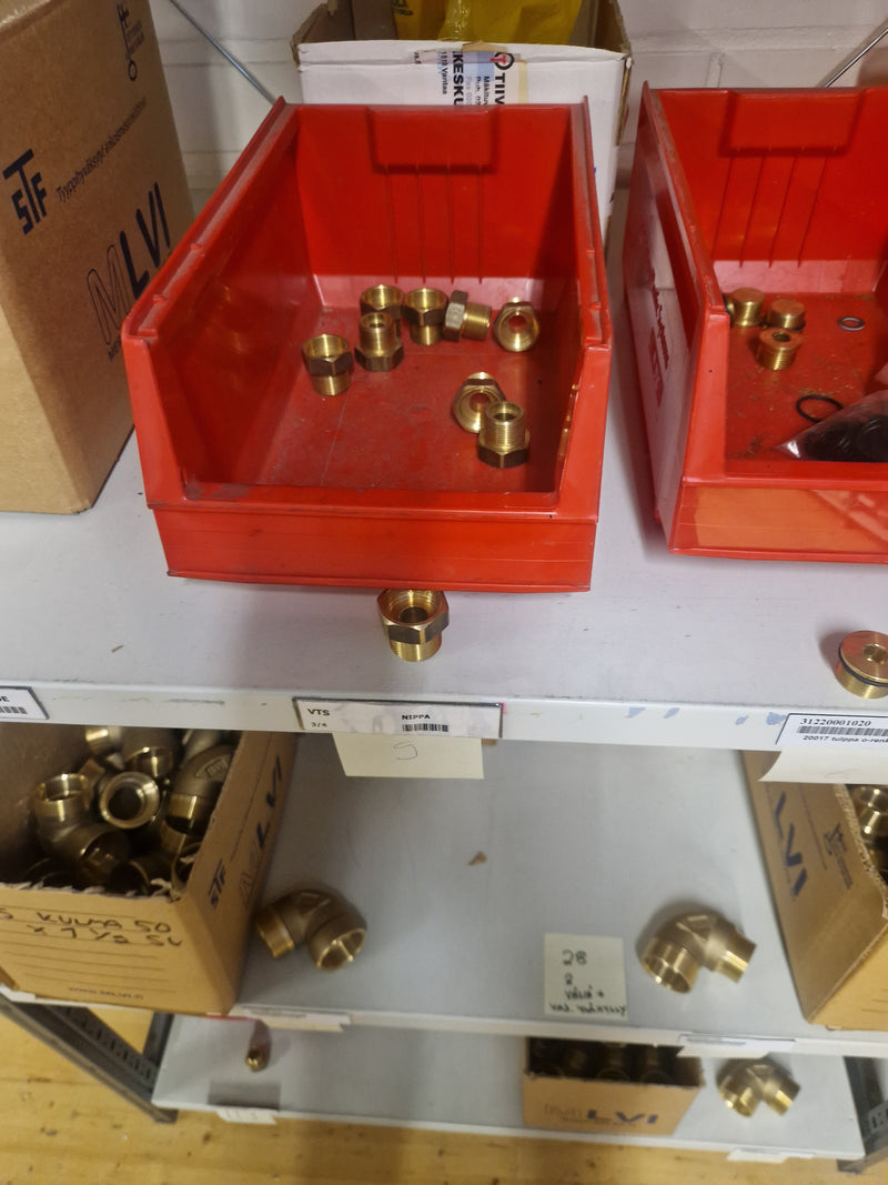 Brass Fittings Lot 14,000+ pcs | Messinkiosat Iso Erä | Jakotec | TA Hydronics (IMI) | Onnline, Merikarvian LVI-Tuote (MLVI) | Oras