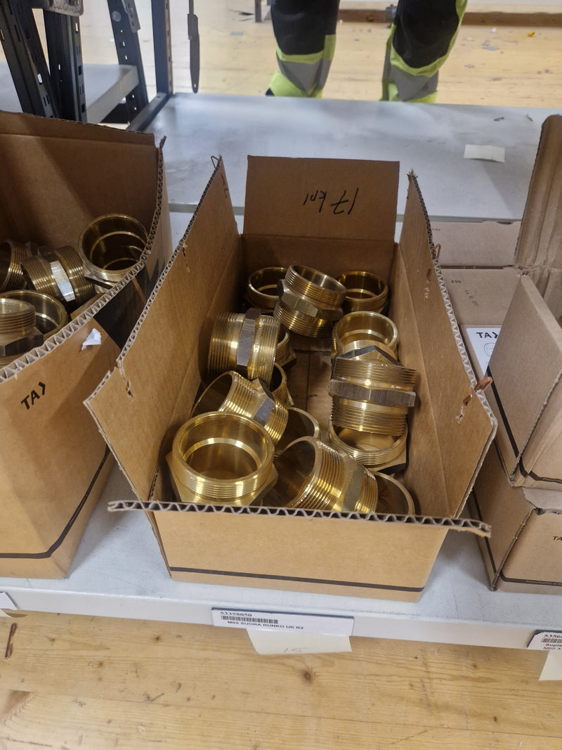 Brass Fittings Lot 14,000+ pcs | Messinkiosat Iso Erä | Jakotec | TA Hydronics (IMI) | Onnline, Merikarvian LVI-Tuote (MLVI) | Oras