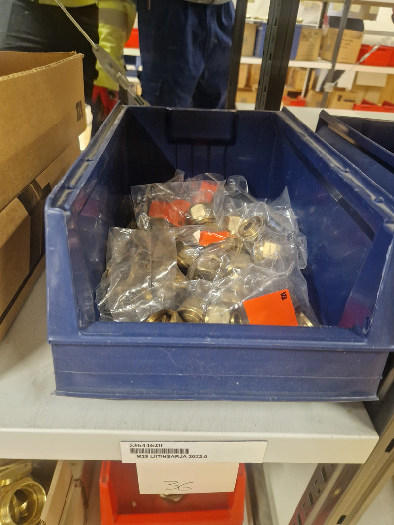 Brass Fittings Lot 14,000+ pcs | Messinkiosat Iso Erä | Jakotec | TA Hydronics (IMI) | Onnline, Merikarvian LVI-Tuote (MLVI) | Oras