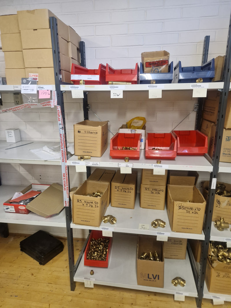 Brass Fittings Lot 14,000+ pcs | Messinkiosat Iso Erä | Jakotec | TA Hydronics (IMI) | Onnline, Merikarvian LVI-Tuote (MLVI) | Oras