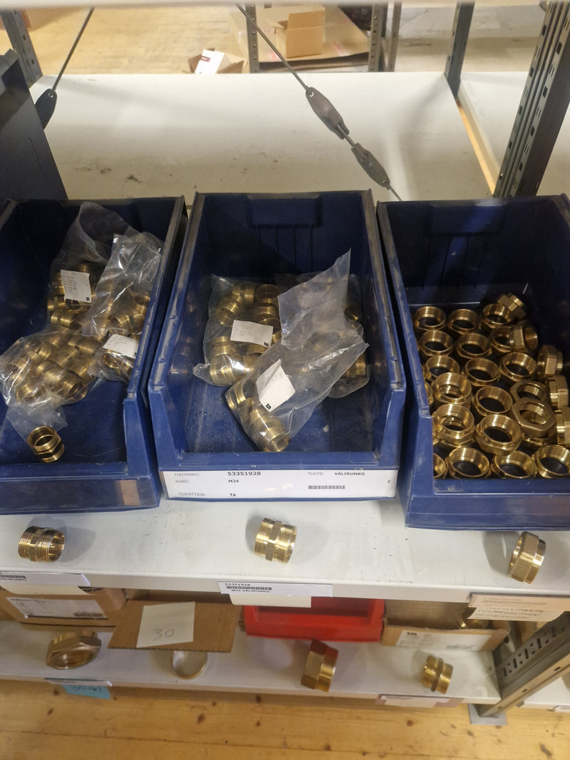 Brass Fittings Lot 14,000+ pcs | Messinkiosat Iso Erä | Jakotec | TA Hydronics (IMI) | Onnline, Merikarvian LVI-Tuote (MLVI) | Oras