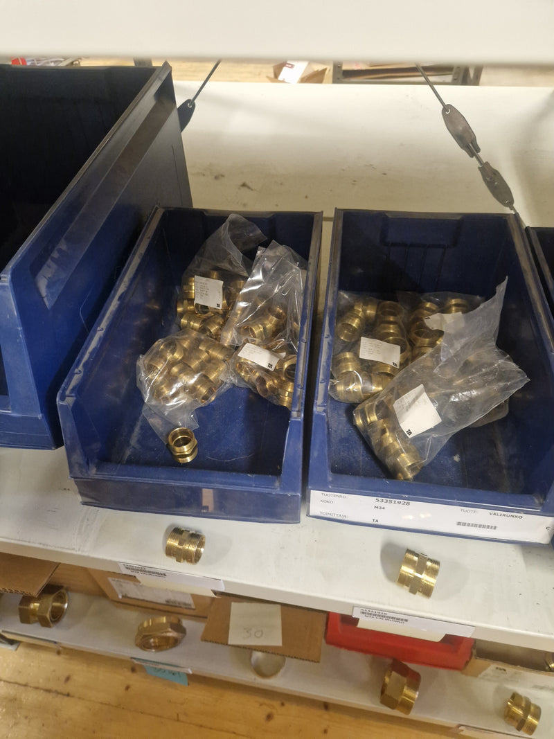 Brass Fittings Lot 14,000+ pcs | Messinkiosat Iso Erä | Jakotec | TA Hydronics (IMI) | Onnline, Merikarvian LVI-Tuote (MLVI) | Oras