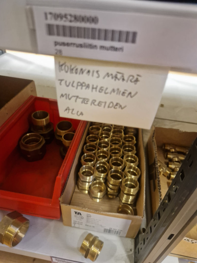 Brass Fittings Lot 14,000+ pcs | Messinkiosat Iso Erä | Jakotec | TA Hydronics (IMI) | Onnline, Merikarvian LVI-Tuote (MLVI) | Oras
