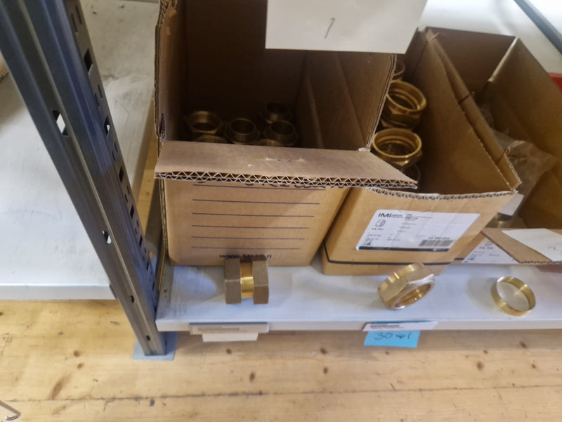 Brass Fittings Lot 14,000+ pcs | Messinkiosat Iso Erä | Jakotec | TA Hydronics (IMI) | Onnline, Merikarvian LVI-Tuote (MLVI) | Oras