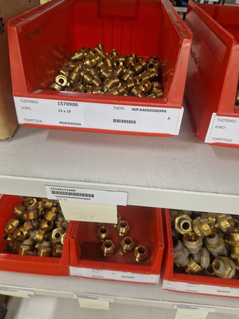 Brass Fittings Lot 14,000+ pcs | Messinkiosat Iso Erä | Jakotec | TA Hydronics (IMI) | Onnline, Merikarvian LVI-Tuote (MLVI) | Oras