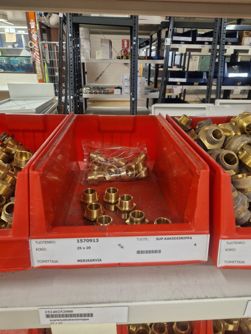 Brass Fittings Lot 14,000+ pcs | Messinkiosat Iso Erä | Jakotec | TA Hydronics (IMI) | Onnline, Merikarvian LVI-Tuote (MLVI) | Oras