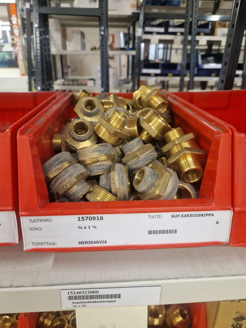 Brass Fittings Lot 14,000+ pcs | Messinkiosat Iso Erä | Jakotec | TA Hydronics (IMI) | Onnline, Merikarvian LVI-Tuote (MLVI) | Oras