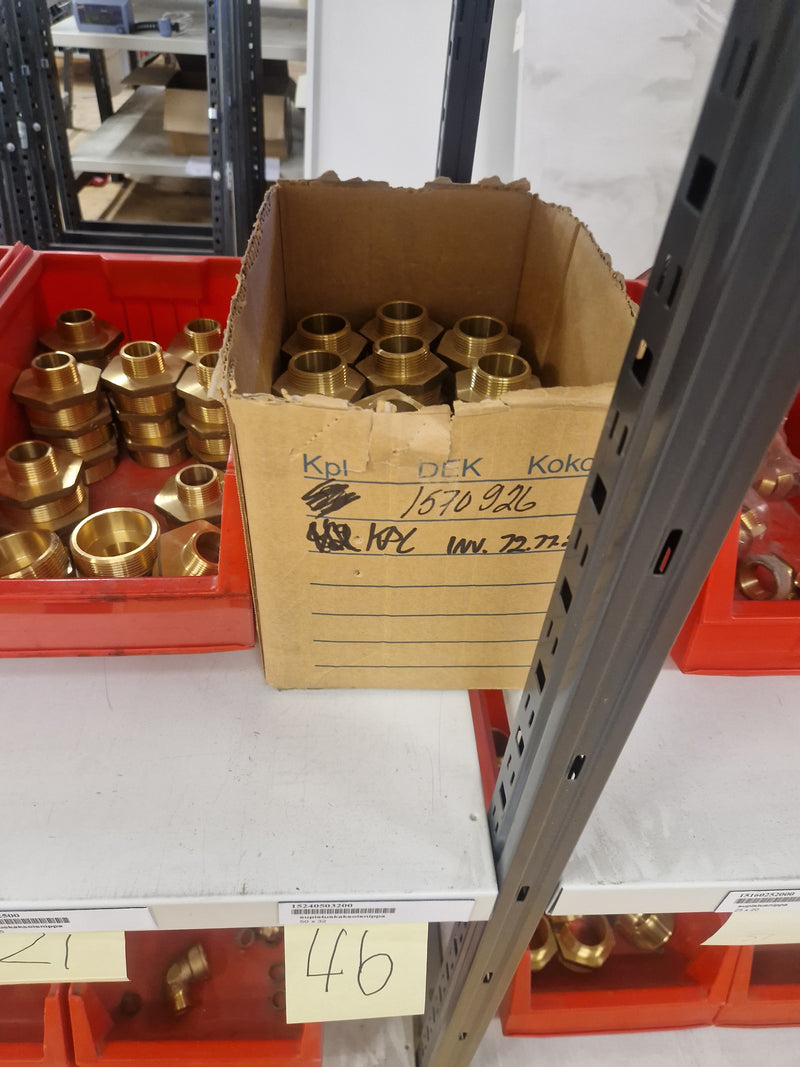 Brass Fittings Lot 14,000+ pcs | Messinkiosat Iso Erä | Jakotec | TA Hydronics (IMI) | Onnline, Merikarvian LVI-Tuote (MLVI) | Oras
