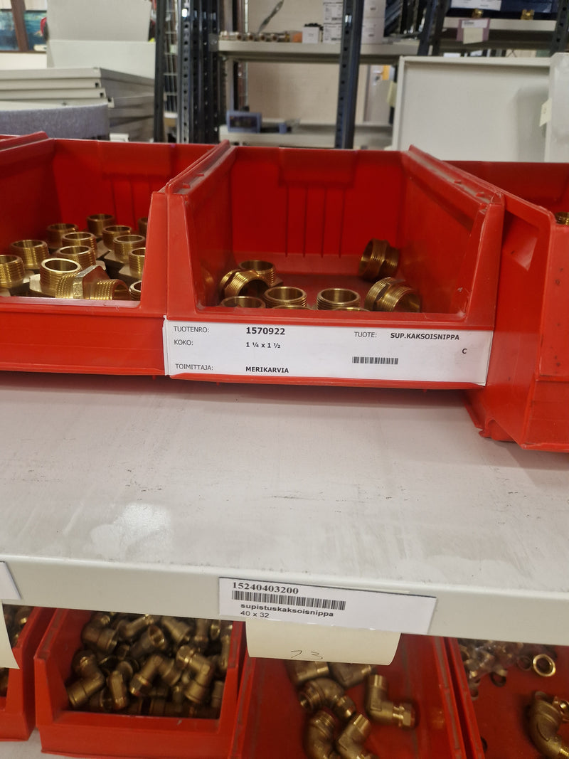 Brass Fittings Lot 14,000+ pcs | Messinkiosat Iso Erä | Jakotec | TA Hydronics (IMI) | Onnline, Merikarvian LVI-Tuote (MLVI) | Oras