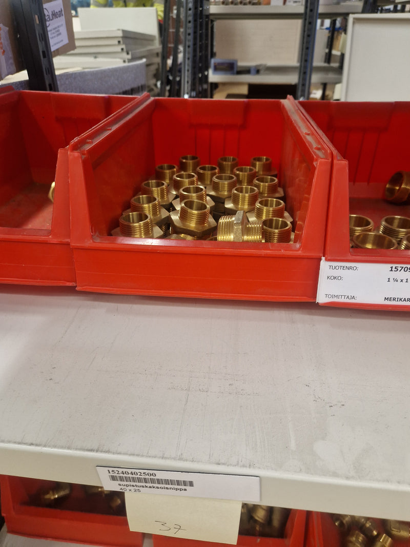 Brass Fittings Lot 14,000+ pcs | Messinkiosat Iso Erä | Jakotec | TA Hydronics (IMI) | Onnline, Merikarvian LVI-Tuote (MLVI) | Oras