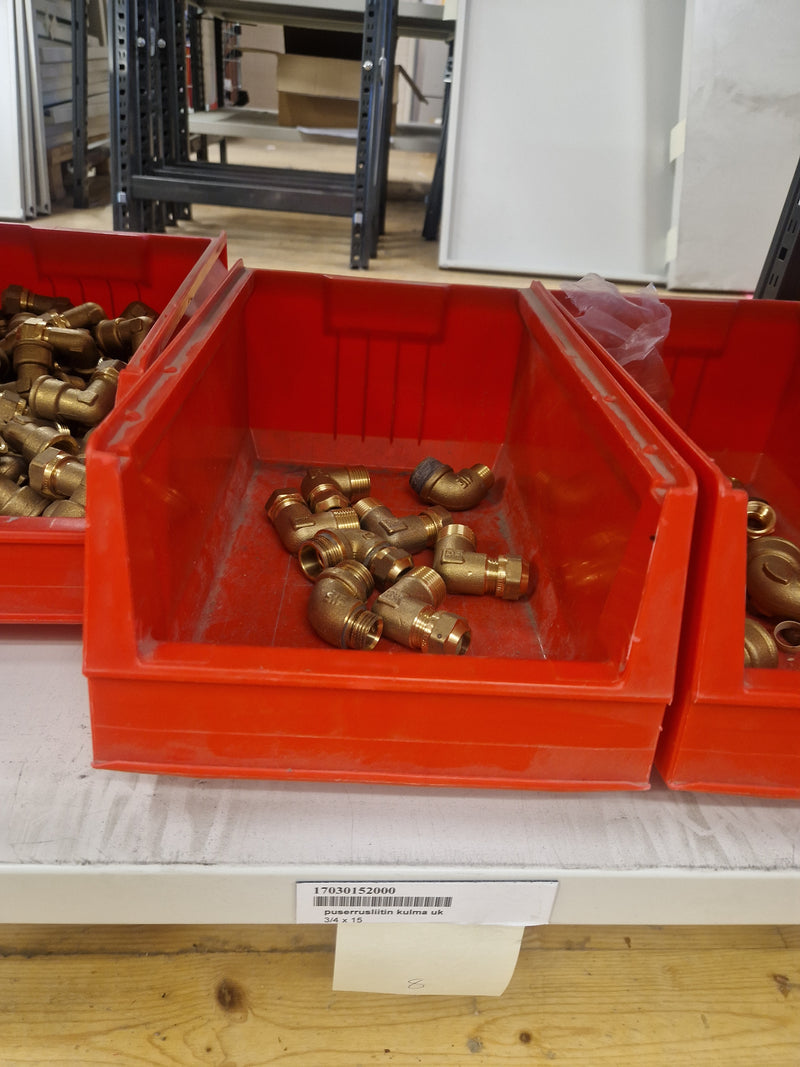 Brass Fittings Lot 14,000+ pcs | Messinkiosat Iso Erä | Jakotec | TA Hydronics (IMI) | Onnline, Merikarvian LVI-Tuote (MLVI) | Oras