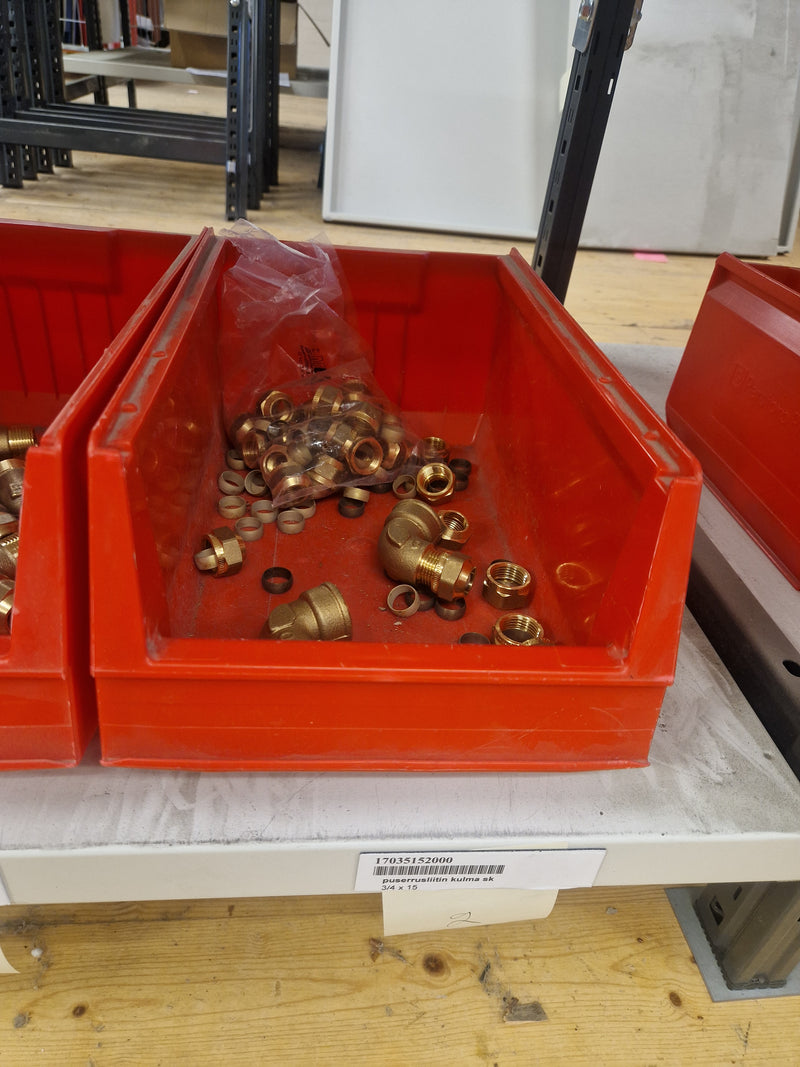 Brass Fittings Lot 14,000+ pcs | Messinkiosat Iso Erä | Jakotec | TA Hydronics (IMI) | Onnline, Merikarvian LVI-Tuote (MLVI) | Oras