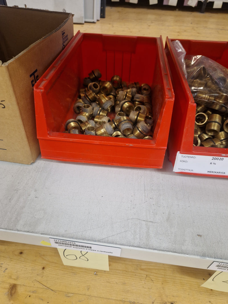 Brass Fittings Lot 14,000+ pcs | Messinkiosat Iso Erä | Jakotec | TA Hydronics (IMI) | Onnline, Merikarvian LVI-Tuote (MLVI) | Oras