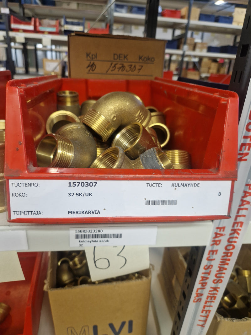 Brass Fittings Lot 14,000+ pcs | Messinkiosat Iso Erä | Jakotec | TA Hydronics (IMI) | Onnline, Merikarvian LVI-Tuote (MLVI) | Oras