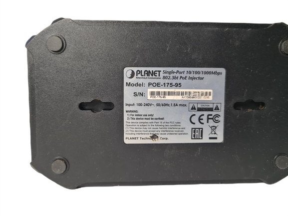Planet Technology POE-175-95 Single-Port 10/100/1000Mbps 802.3bt PoE++ Injector
