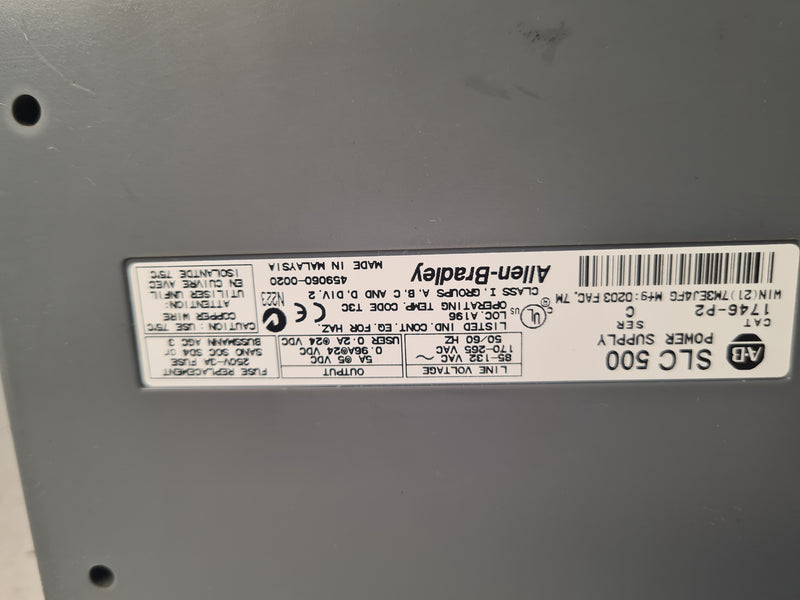 Allen Bradley SLC 500 1746-A7 1746-P2 Programmable Logic Controller