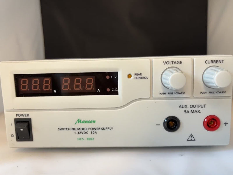 HCS-3602 R3.3 Switching Mode DC Power Supply 1-32V 30A S/N UG412111418 Used