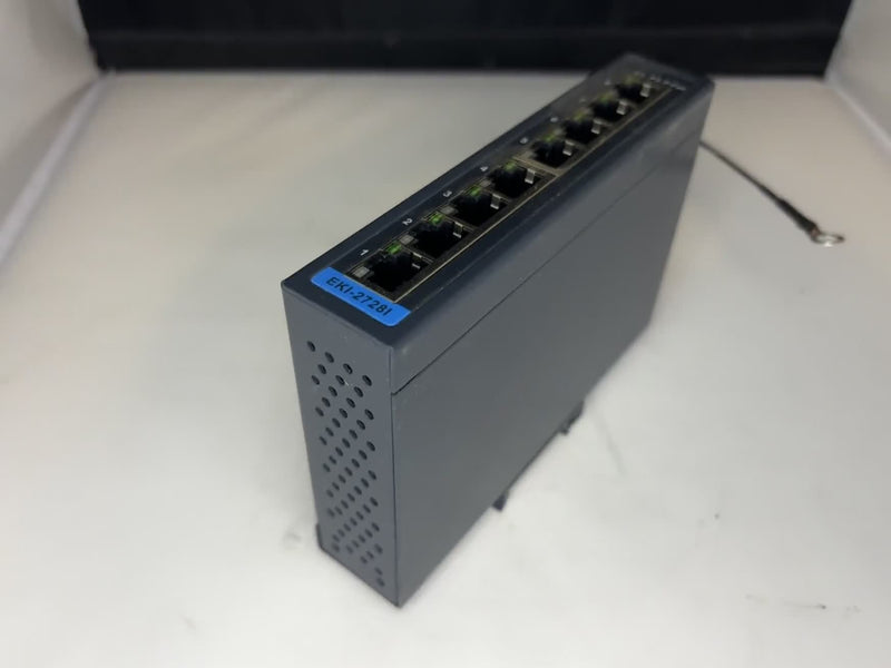 Advantech EKI-2728I-CE Industrial 8-Port Gigabit Ethernet Switch 12-48VDC Used