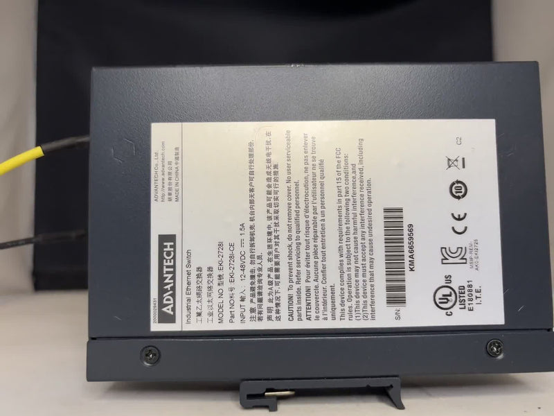 Advantech EKI-2728I-CE Industrial 8-Port Gigabit Ethernet Switch 12-48VDC Used