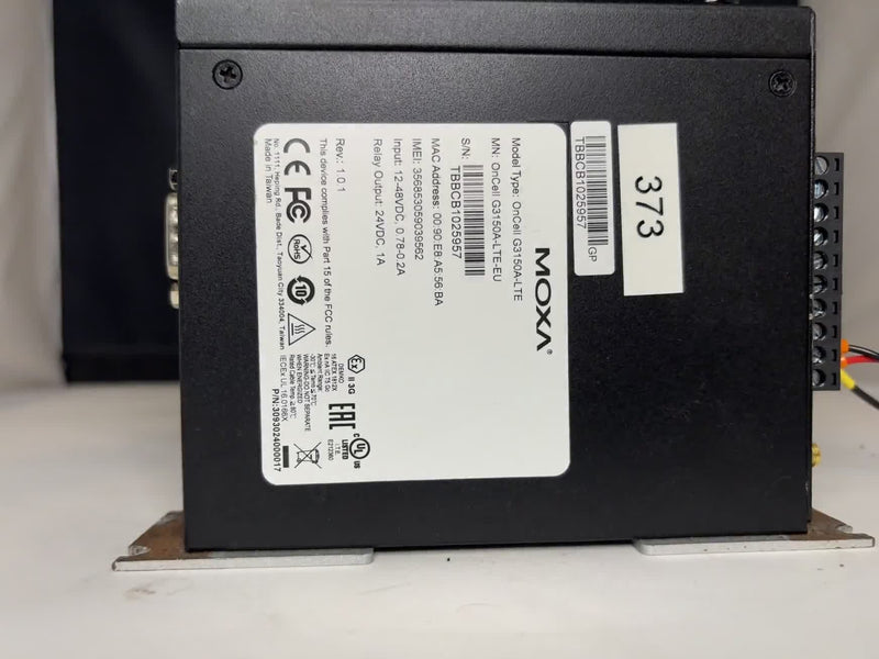 Moxa OnCell G3150A-LTE-EU 4G LTE Cellular Gateway S/N TBBCB1025957 Unit 373