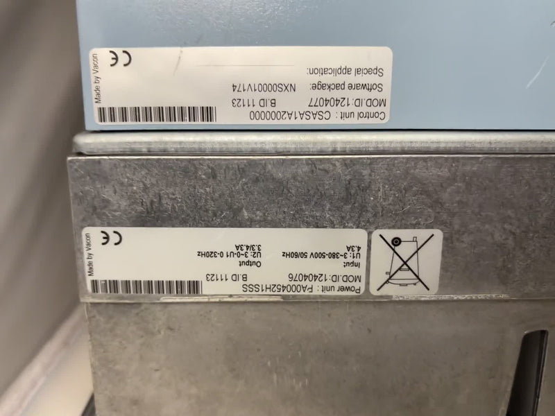 Vacon NXS VFD NXS00045A2H1SSS 380-500V 4.3A S/N 12404075 IP21 Used — Unit 1