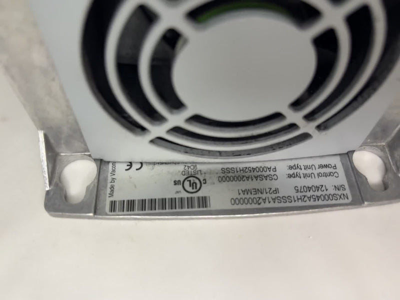 Vacon NXS VFD NXS00045A2H1SSS 380-500V 4.3A S/N 12404075 IP21 Used — Unit 1