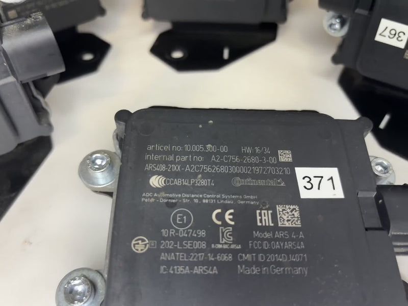 Continental ARS4 ADAS Radar Sensor Lot of 5 Units #367 368 370 371 Used Bundle